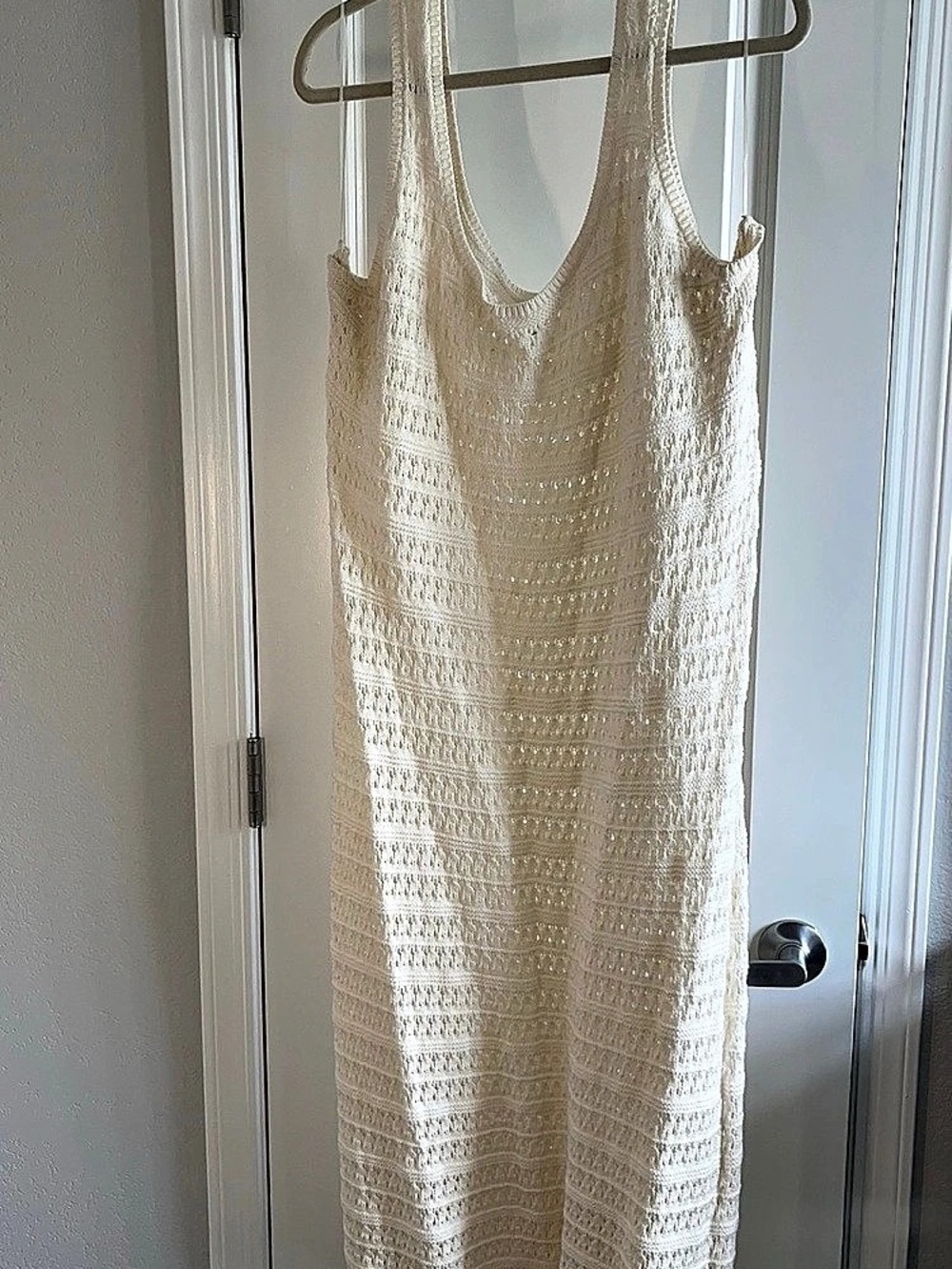 Cream Crochet Mini Dress Like New